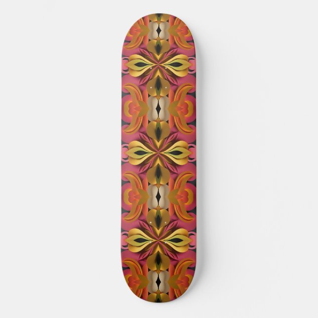 blommor mini skateboard bräda 18,5 cm (Framsida)