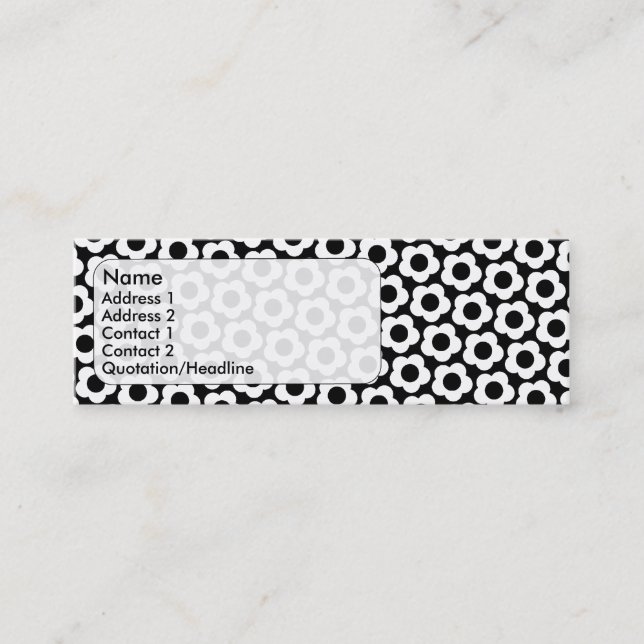 blommor mini visitkort (Framsida)