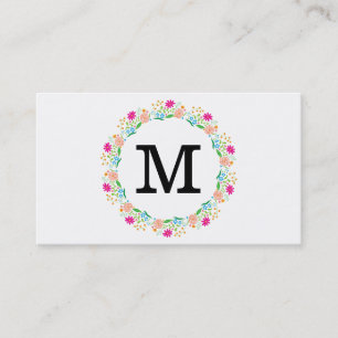Blommor Monogram 2 Visitkort