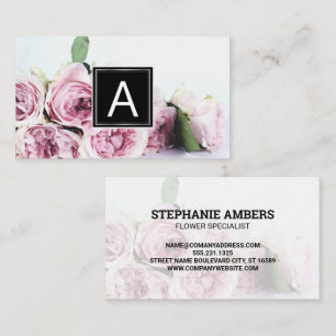 Blommor   Monogram Visitkort