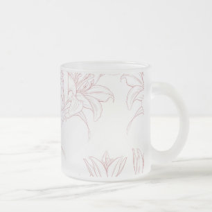 Blommor Mönster 10 Frostad Glasmugg