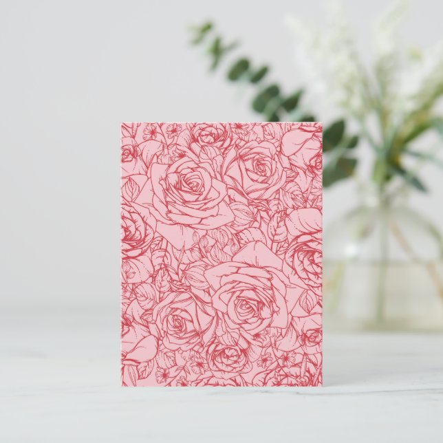 Blommor Mönster 14 Helg Vykort (Stående Fram)