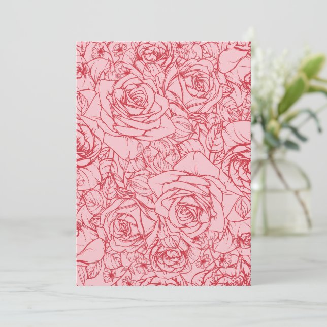 Blommor Mönster 14 Tack Kort (Stående Fram)