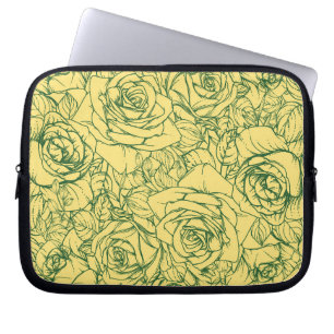 Blommor Mönster 15 Laptop Fodral