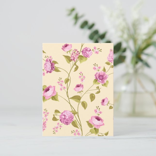 Blommor Mönster 16 Vykort (Stående Fram)