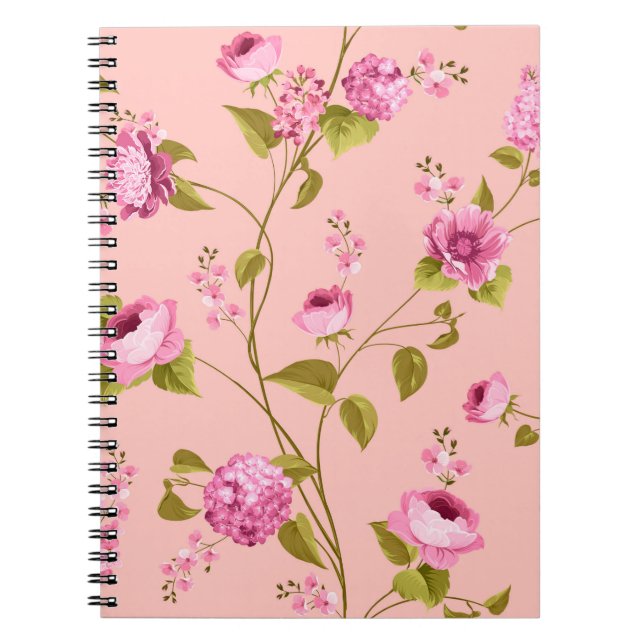Blommor Mönster 17 Anteckningsbok (Framsidan)