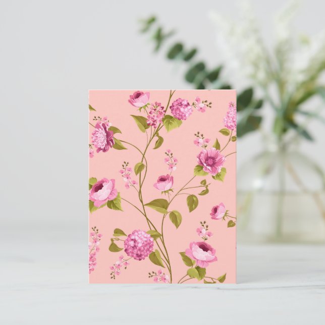 Blommor Mönster 17 Helg Vykort (Stående Fram)