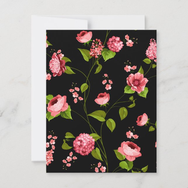 Blommor Mönster 18 Anteckningskort (Framsida)