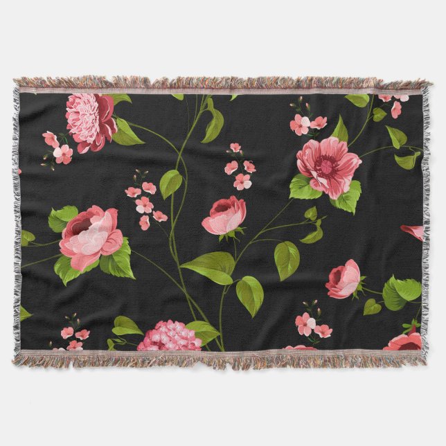 Blommor Mönster 18 Filt (Framsidan)