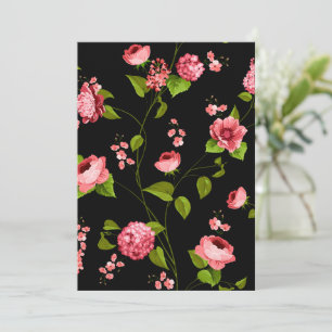 Blommor Mönster 18 Tack Kort