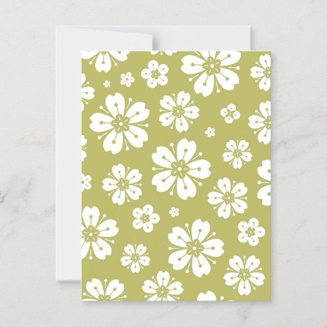 Blommor Mönster 1 Magnetisk Inbjudningskort (Framsida)