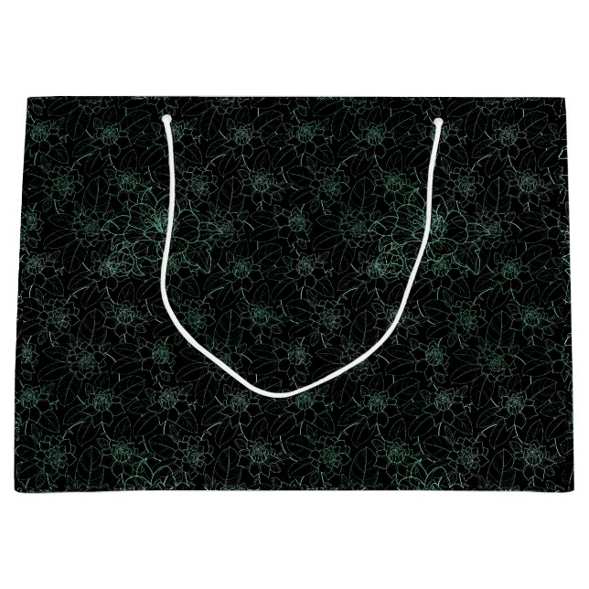 Blommor mönster 2 ton 02.b.Black BG (Framsidan)