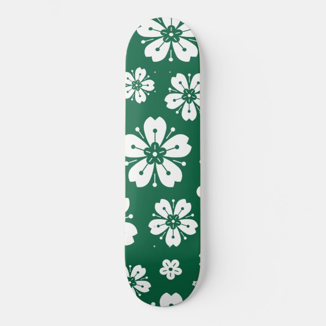Blommor Mönster 3 Mini Skateboard Bräda 18,5 Cm (Framsida)
