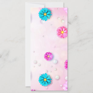 Blommor Mönster 7 Magnetisk Inbjudningskort
