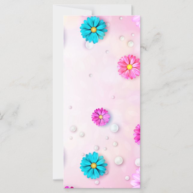 Blommor Mönster 7 Magnetisk Inbjudningskort (Framsida)