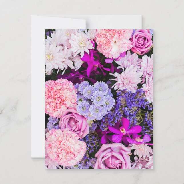 Blommor Mönster 8 Anteckningskort (Framsida)