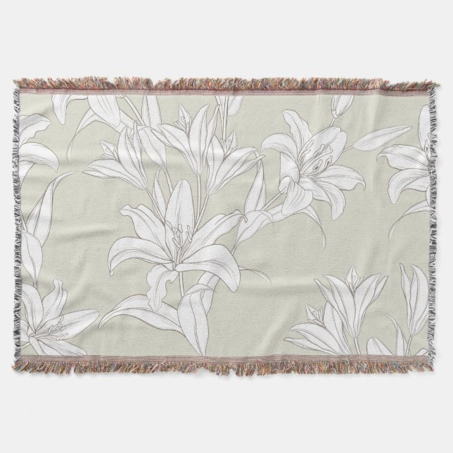 Blommor Mönster 9 Filt (Framsidan)