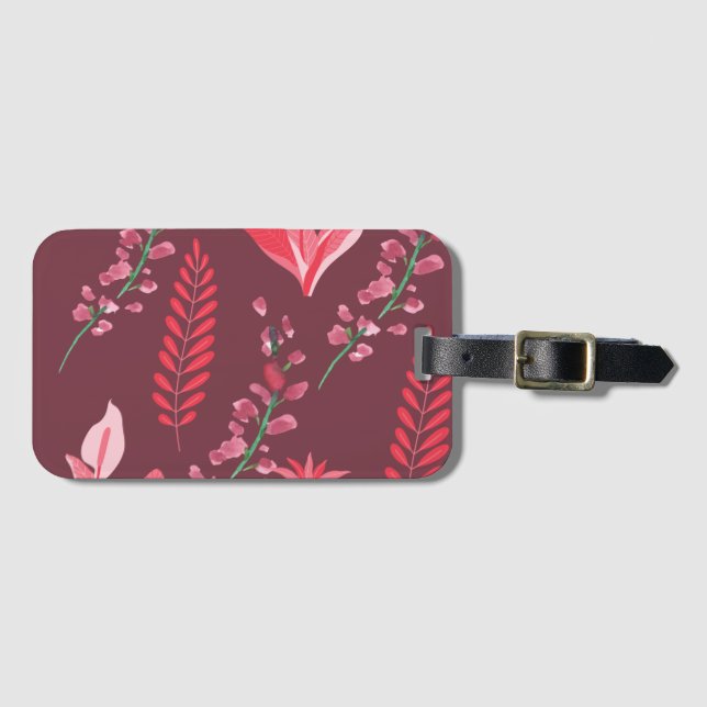 Blommor mönster. bagagebricka (Framsida horisontal)