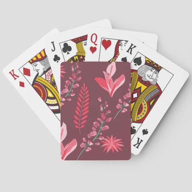 Blommor mönster. casinokort (Baksidan)