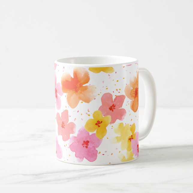 blommor mönster kaffemugg (Framsida höger)