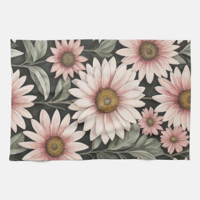 blommor mönster kökshandduk (Horisontell)