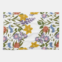 blommor mönster kökshandduk