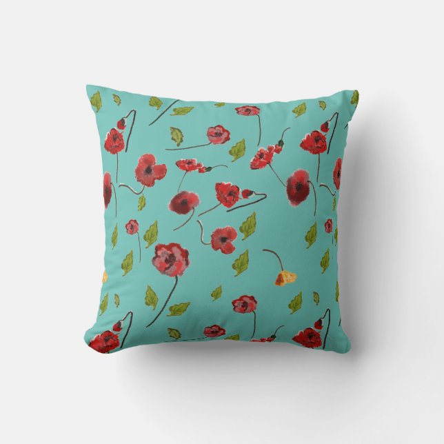 blommor mönster kudde (Framsida)