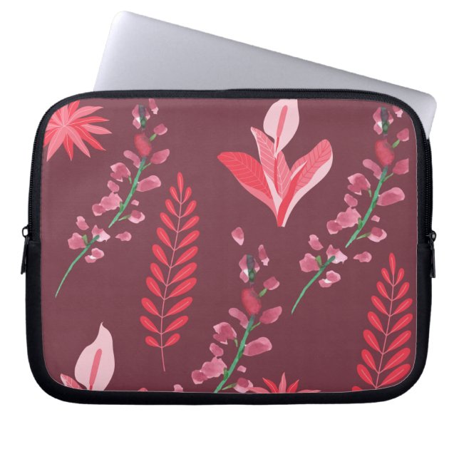 Blommor mönster. laptop fodral (Framsidan)