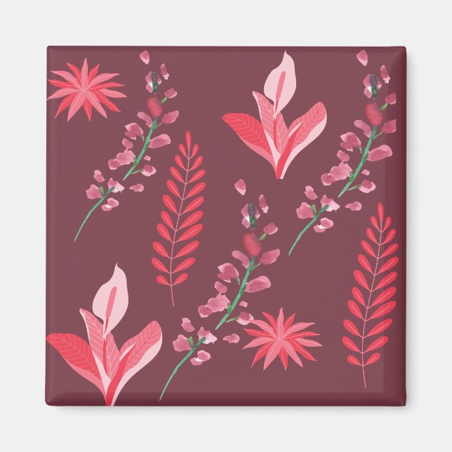Blommor mönster. magnet (Framsidan)