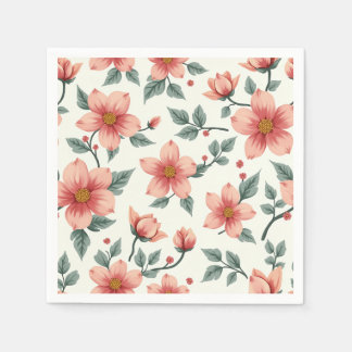 Blommor mönster papper napkin pappersservett