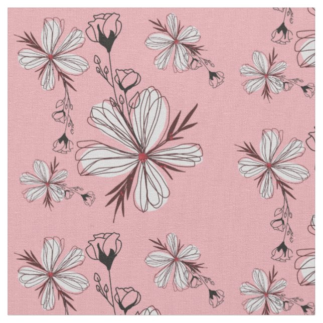 blommor mönster tyg (Närbild)