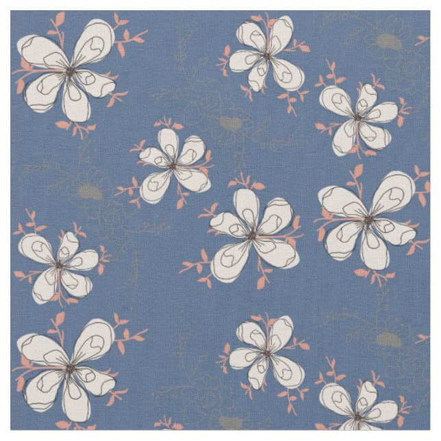 blommor mönster tyg (Närbild)