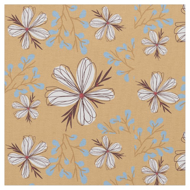 blommor mönster tyg (Närbild)