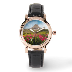 Blommor Montanas glaciernationalpark Armbandsur