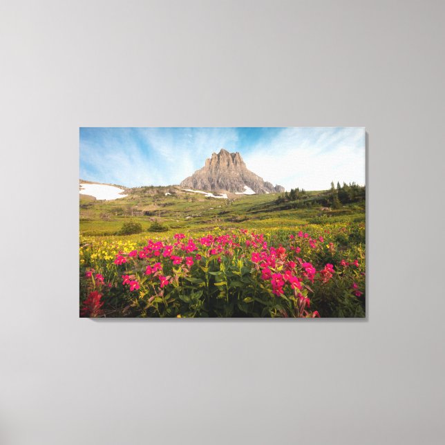Blommor | Montanas glaciernationalpark Canvastryck (Framsida)
