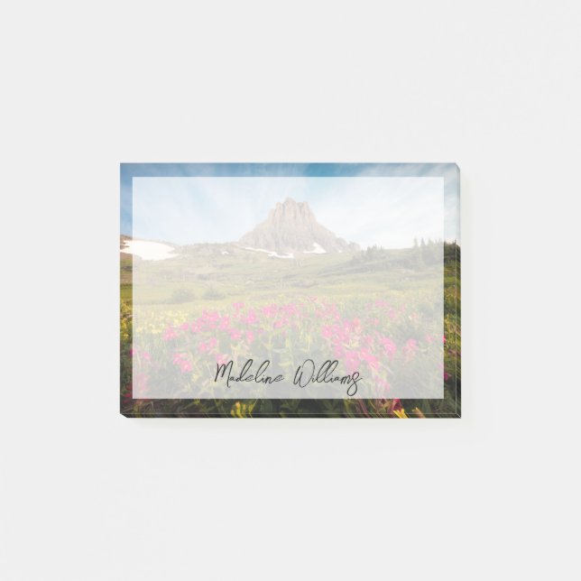 Blommor | Montanas glaciernationalpark Post-it Block (Framsida)