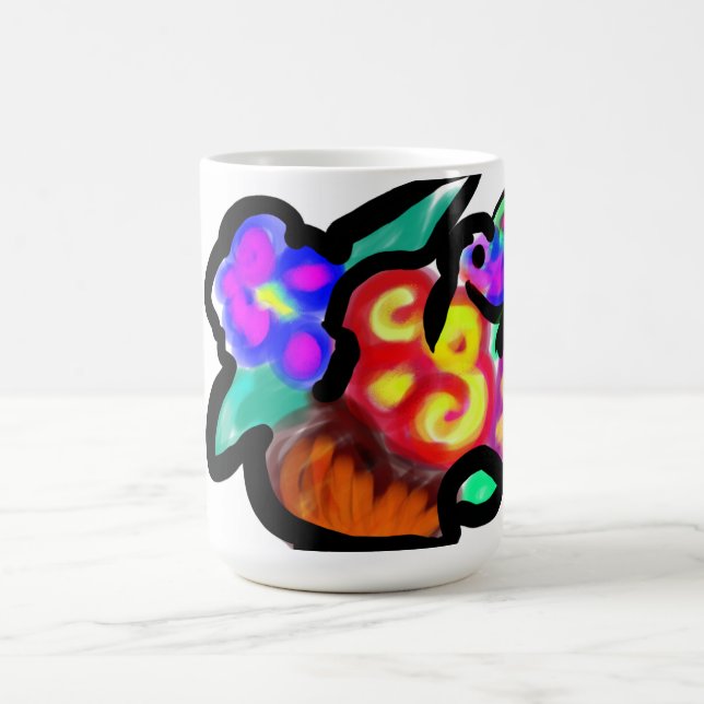Blommor mors dag söt kaffemugg (Center)