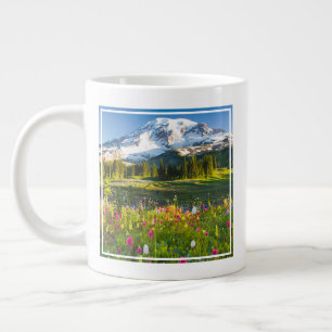 Blommor Mt. Rainier vilda blommor Jumbo Mugg