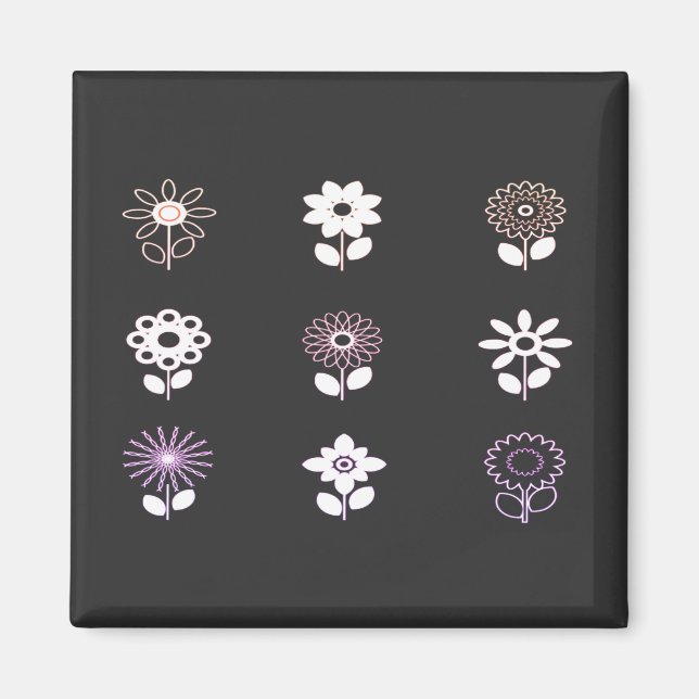 Blommor, Natur, Blommikoner Magnet (Framsidan)