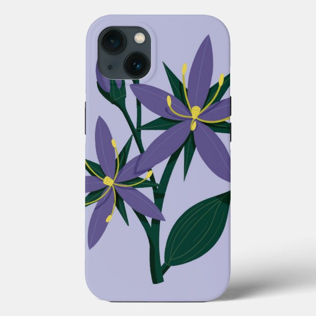 Blommor Natur Lila Blommor Vår Flora (Baksida)