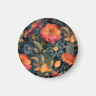 Blommor naturkonst magnet