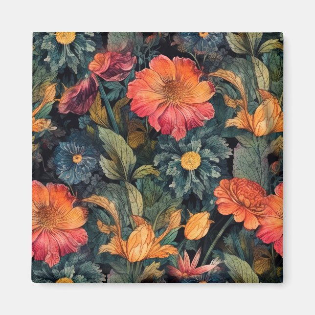 Blommor naturkonst magnet (Framsidan)