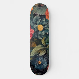 Blommor naturkonst mini skateboard bräda 18,5 cm