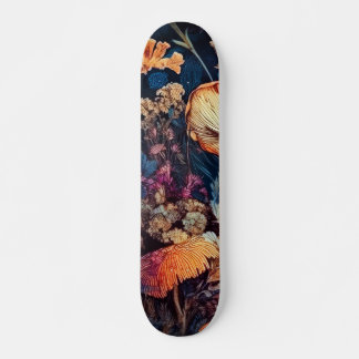 Blommor naturkonst mini skateboard bräda 18,5 cm