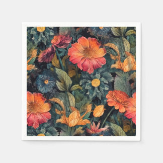 Blommor naturkonst pappersservett