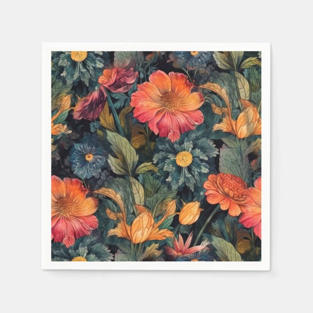 Blommor naturkonst pappersservett (Framsidan)