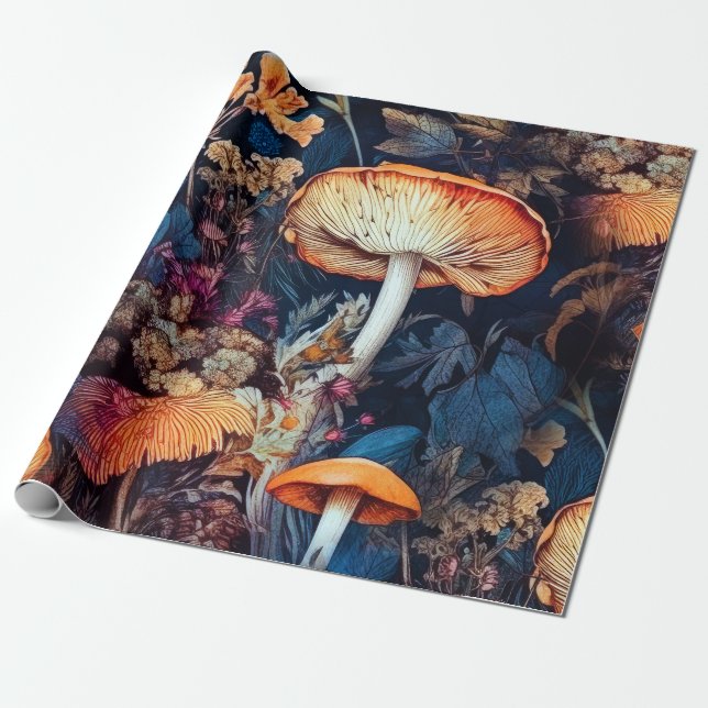 Blommor naturkonst presentpapper (Utrullad)