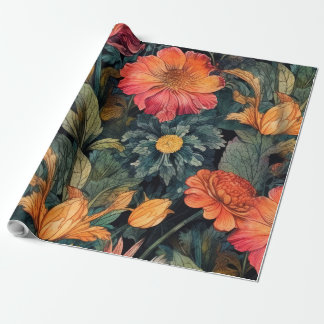 Blommor naturkonst presentpapper