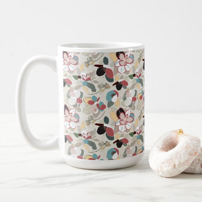 Blommor Neutraler Magnolia  Kaffemugg (Med munk)