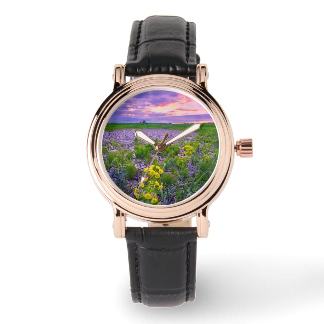 Blommor | North Dakota Red River Valley Armbandsur (Framsida)